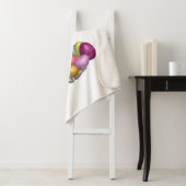 Couverture Sherpa Lapin aux oeufs colorés sherpa couverture. (En situation)