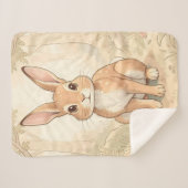 Couverture Sherpa Lapin brun mignon dans une forêt (Devant (Horizontal))