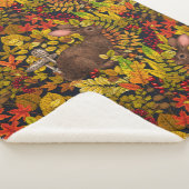 Couverture Sherpa Lapin d'automne en noir (3/4)