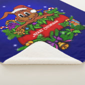 Couverture Sherpa Lapin de Noël (3/4)