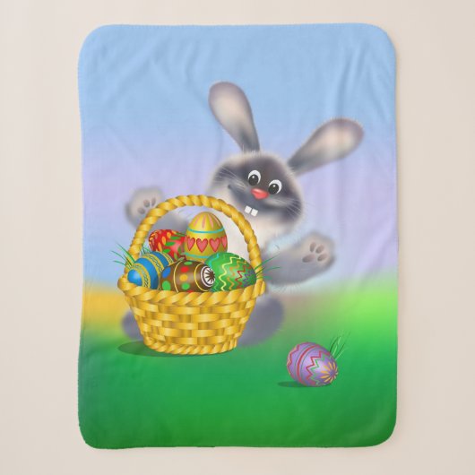 Couverture Sherpa Lapin de Pâques (Devant)