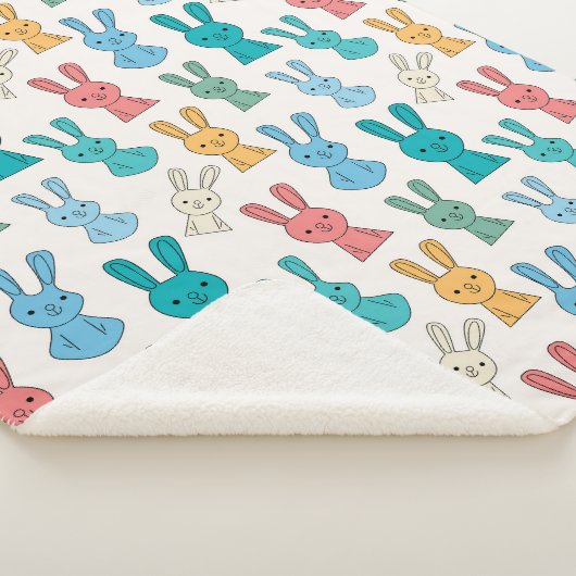 Couverture Sherpa Lapin de Pâques (3/4)