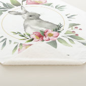 Couverture Sherpa Lapin de Pâques Floral (3/4)