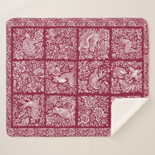 Couverture Sherpa Lapin renard renard renard renard renard renard re (Devant (Horizontal))