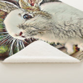 Couverture Sherpa lapin toony (3/4)