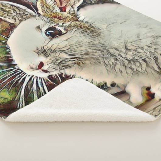 Couverture Sherpa lapin toony (3/4)