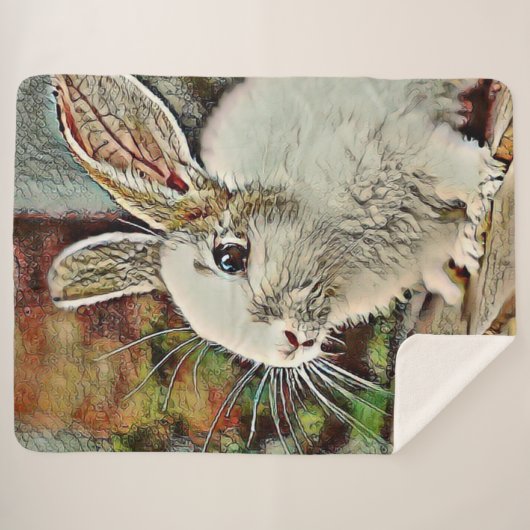 Couverture Sherpa lapin toony (Devant (Horizontal))