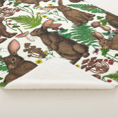 Couverture Sherpa Lapins et flore boisée 4 (3/4)