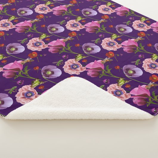 Couverture Sherpa Large floral blanket (3/4)