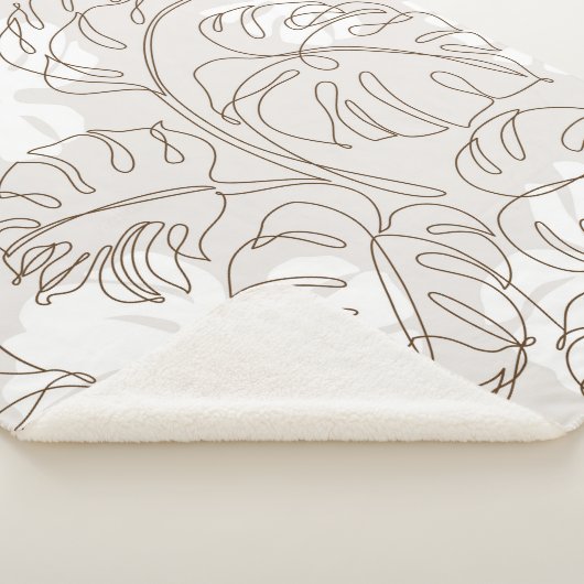 Couverture Sherpa L'art botanique minimal sans couture motif. m trop (3/4)