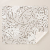 Couverture Sherpa L'art botanique minimal sans couture motif. m trop (Devant (Horizontal))