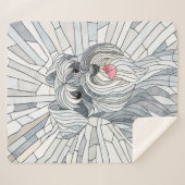 Couverture Sherpa L'art mosaïque de Schnauzer miniature (Devant (Horizontal))