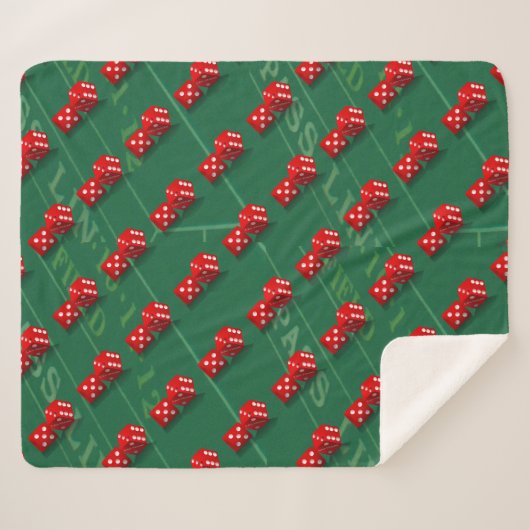 Couverture Sherpa Las Vegas Dice sur la table des craps (Devant (Horizontal))