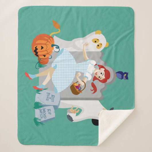 Couverture Sherpa L'Assistant D'Oz™ | Dorothy Halloween Joyeuse Dans (Devant)