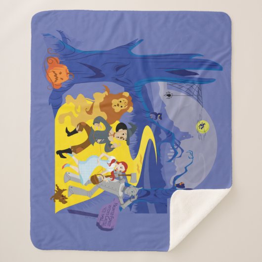 Couverture Sherpa L'Assistant D'Oz™ | Forêt hantée d'Halloween (Devant)