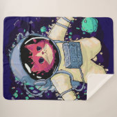 Couverture Sherpa L'astronaute Chat coloré (Devant (Horizontal))