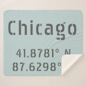 Couverture Sherpa Latitude de Chicago et longitude (Devant (Horizontal))