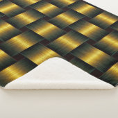 Couverture Sherpa Lattice doré (3/4)