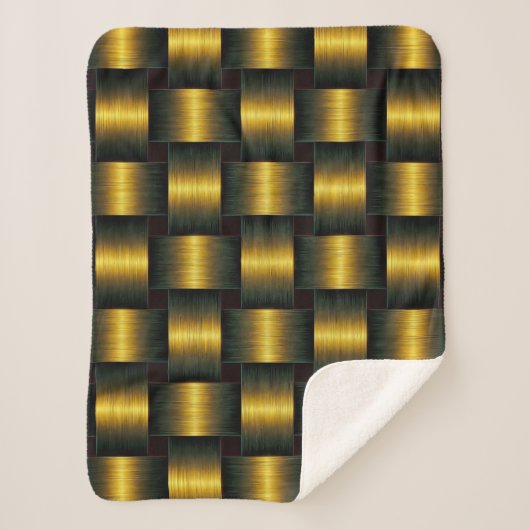 Couverture Sherpa Lattice doré (Devant)