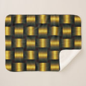 Couverture Sherpa Lattice doré (Devant (Horizontal))