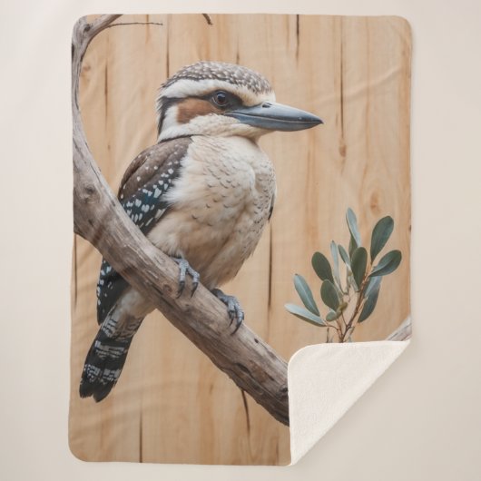 Couverture Sherpa L'Australie Kookaburra dans un arbre Art de la fau (Devant)