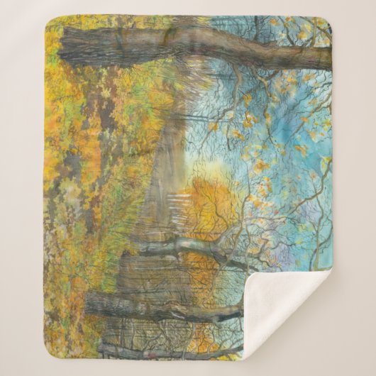 Couverture Sherpa L'automne d'or dans une chênaie (Devant)