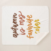 Couverture Sherpa "L'automne est ma couleur préférée" (Devant (Horizontal))