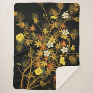 Couverture Sherpa L'automne japonais laisse l'art classique antique 
