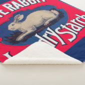 Couverture Sherpa Lave lapin blanc étiquette de caisse d'amidon (3/4)