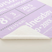 Couverture Sherpa Lavender Cute Baby born Stats (3/4)