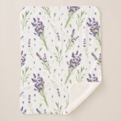 Couverture Sherpa Lavender Plant Pattern Sherpa Fleece Blanket (Devant)
