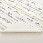 Couverture Sherpa Lavender Stripes Floral Birthday (3/4)