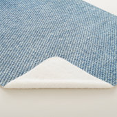 Couverture Sherpa Laver les jeans bleus à l'acide, texture denim. (3/4)