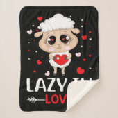 Couverture Sherpa Lazy in Love Sheep pour célibataires de la Saint-V (Devant)
