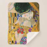 Couverture Sherpa Le Baiser de Gustav Klimt<br><div class="desc">The Kiss by Gustav Klimt,  1907</div>