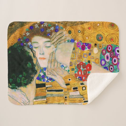 Couverture Sherpa Le Baiser de Gustav Klimt (Devant (Horizontal))