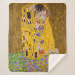 Couverture Sherpa Le baiser | Gustav Klimt |<br><div class="desc">The Kiss est un tableau de 1901 de Gustav Klimt.</div>