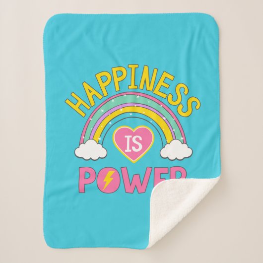 Couverture Sherpa Le bonheur est Power Rainbow (Devant)