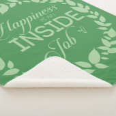 Couverture Sherpa Le Bonheur Est Un Travail Intérieur - Vert (3/4)