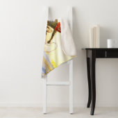 Couverture Sherpa "Le Bucker" Western Art de Charles M Russell (En situation)