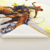 Couverture Sherpa "Le Bucker" Western Art de Charles M Russell (3/4)