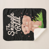 Couverture Sherpa Le casse-croûte est de vrais mignons câlins d'ours (Devant (Horizontal))