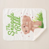 Couverture Sherpa Le casse-croûte est de vrais mignons câlins d'ours (Devant (Horizontal))