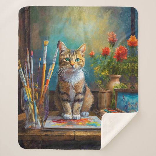 Couverture Sherpa Le Chat Artistique (Devant)