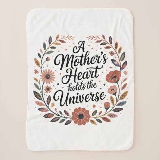 Couverture Sherpa Le cœur d'une mère contient l'univers (Devant)