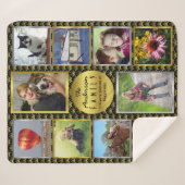 Couverture Sherpa Le collage 10 de photo de famille décrit l'or noir (Devant (Horizontal))