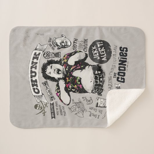 Couverture Sherpa Le Collage Retro de Goonies Chunk (Devant (Horizontal))