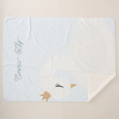 Couverture Sherpa Le Cygne Couronné (Devant (Horizontal))