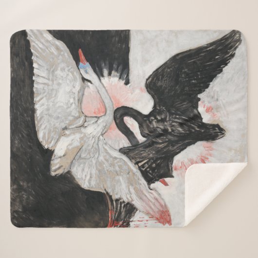 Couverture Sherpa Le cygne, no 2 | Hilma af Klint | (Devant (Horizontal))
