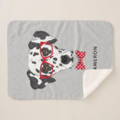 Couverture Sherpa Le Dalmate à la mode | ajoutent votre nom (Devant (Horizontal))